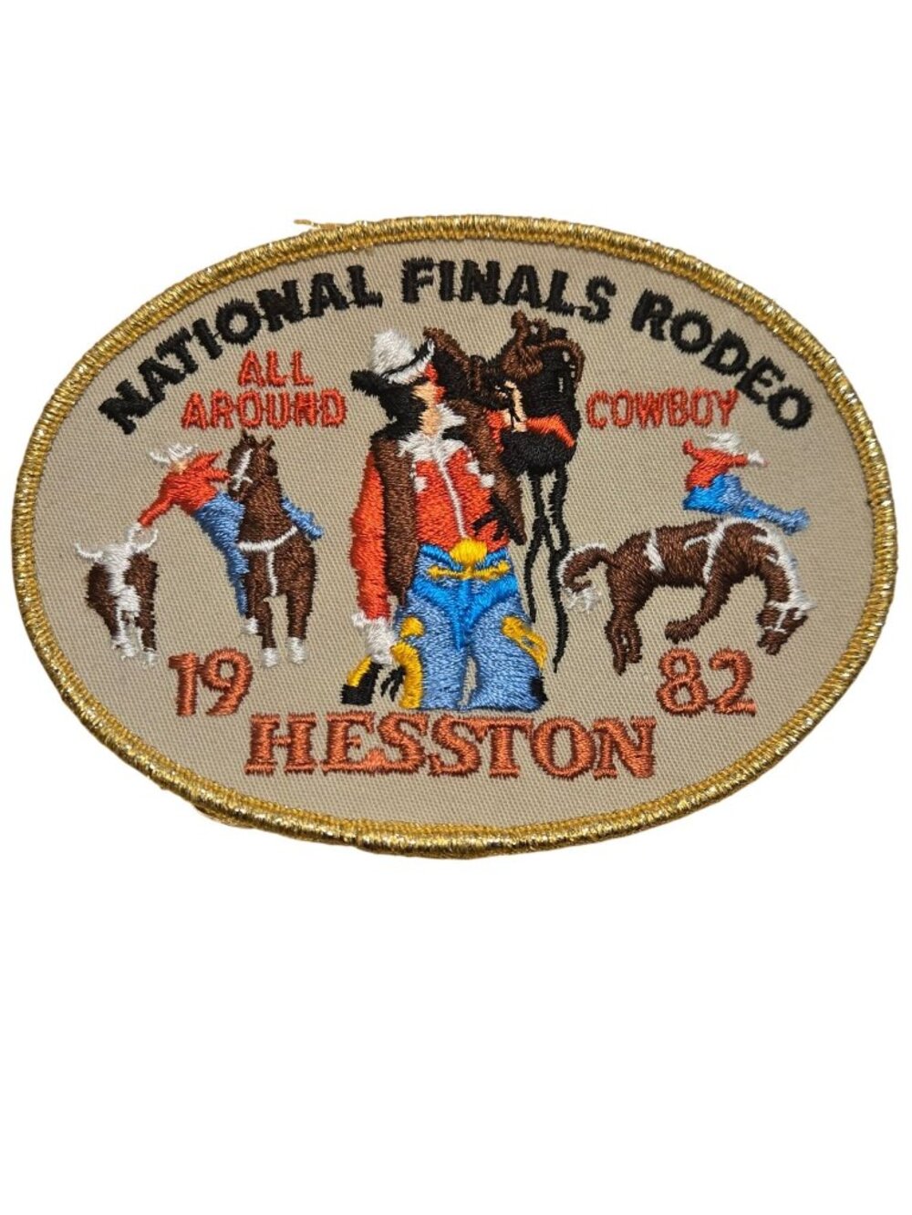 1982 NFR Rodeo Patch National Finals Vintage All Around Cowboy Hesston